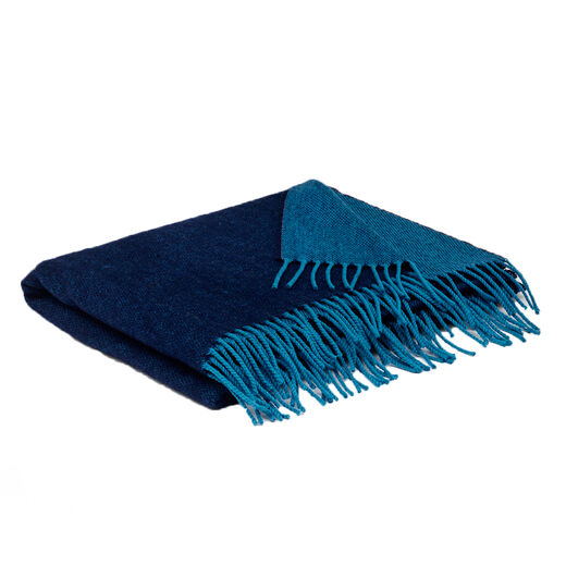 Sapphire and turquoise wool pashmina